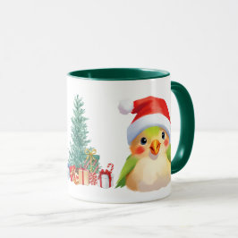 かわいいサファリ動物鳥サンタクリスマスコスチューム マグカップ