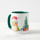 かわいいサファリ動物鳥サンタクリスマスコスチューム マグカップ (正面左)