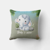 かわいいサファリ動物2サイドタイガーゾウ クッション (裏面)