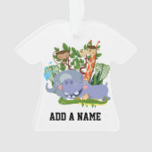 かわいいサファリ動物 オーナメント (正面)