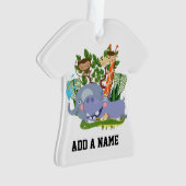 かわいいサファリ動物 オーナメント (正面)