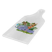 かわいいサファリ動物 カッティングボード (角)