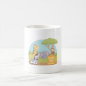 かわいいサファリ動物 コーヒーマグカップ (中央)