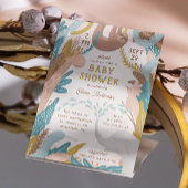 かわいいサファリ動物。ジャングルおもしろいの赤ちゃんシャワー 招待状