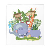 かわいいサファリ動物 ノートパッド (正面)