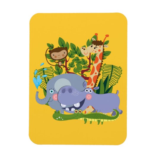 かわいいサファリ動物 マグネット (縦)