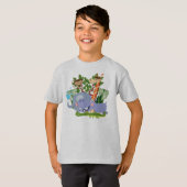 かわいいサファリ動物 Tシャツ (正面フル)