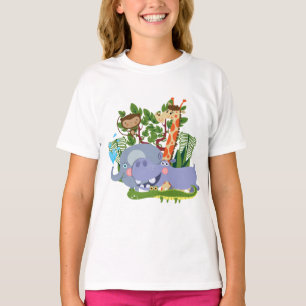 かわいいサファリ動物 Tシャツ