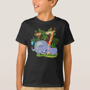 かわいいサファリ動物 Tシャツ