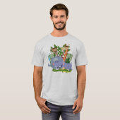 かわいいサファリ動物 Tシャツ (正面フル)