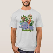 かわいいサファリ動物 Tシャツ (正面)