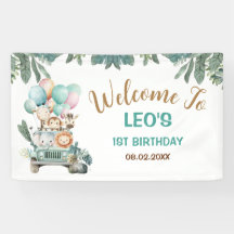 かわいいサファリ男の子の誕生日