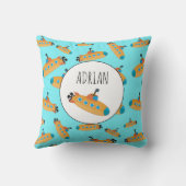 かわいいサブマリン模様子供部屋キッズルーム クッション (裏面)