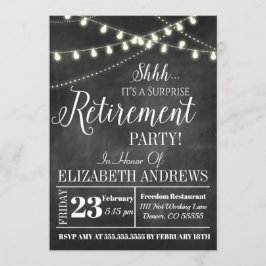 かわいいサプライズ退職招待状 招待状