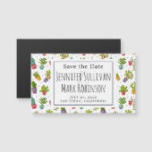 かわいいサボテンおもしろい多肉柄デートを保存 (正面/裏面)