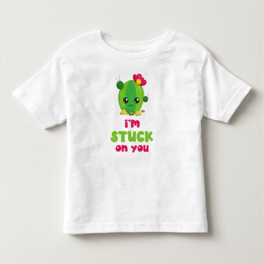 かわいいサボテンかわいいサボテン私はあなたに付き合っている トドラーTシャツ (正面)