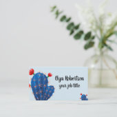 かわいいサボテンが付いている名刺 名刺 (スタンド正面)