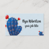 かわいいサボテンが付いている名刺 名刺 (正面)