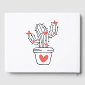 かわいいサボテンとハートの緑 ゲストブック (裏面)