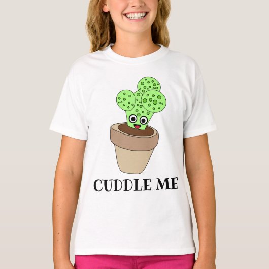 かわいいサボテンのカドルの子自然植物 Tシャツ (正面)