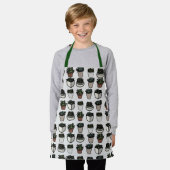 かわいいサボテンのガーデニングの子供 エプロン (着用した状態)