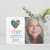 かわいいサボテンのハートのライフセレブレーション招待状 招待状 (スタンド正面)