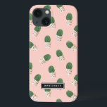 かわいいサボテンのハートポットパタカスタムーンiPadエア iPhone 13ケース<br><div class="desc">緑のサボテンモダンを赤面ピンクの背景を持つ絵を描ハートポットに搭載したキュートとiPadのエアケース。このパーソナライズされた件は贈り物としてぴったりだ。</div>