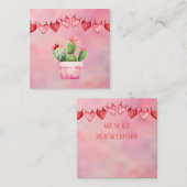 かわいいサボテンのバレンタインデーのカード ノートカード (正面/裏面)