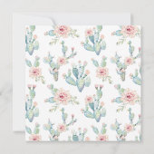 かわいいサボテンのベイビーシャワー招待状 招待状 (裏面)