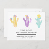 かわいいサボテンのホームムービングポストカード ポストカード (正面/裏面)