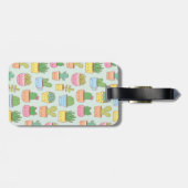 かわいいサボテンの多汁植物のパタパーソナライズされたーン ラゲッジタグ (裏面横)