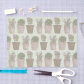 かわいいサボテンの女の子着ジュエリー柄 薄葉紙 (クラフト)