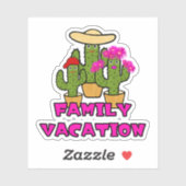 かわいいサボテンの家族 シール (シート)