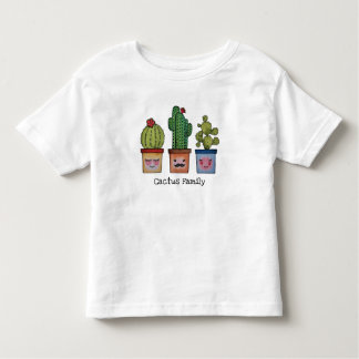 かわいいサボテンの家族 – 水彩画 トドラーTシャツ