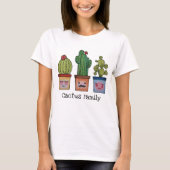 かわいいサボテンの家族 – 水彩画 Tシャツ (正面)