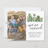 かわいいサボテンの引っ越しました写真の移動のお知らせ (正面)