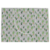 かわいいサボテンの柄 ラージペーパーバッグ (裏面)