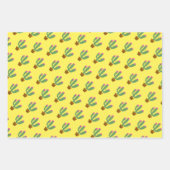 かわいいサボテンの植物カスタム紙包装シート ラッピングペーパーシート (正面2)