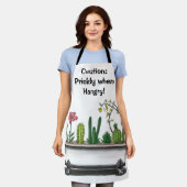 かわいいサボテンの植物 エプロン (着用した状態)