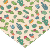 かわいいサボテンの永続的なパターン ショートテーブルランナー (コーナー)