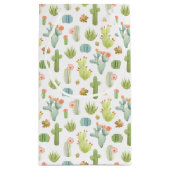 かわいいサボテンの永続的なパターン スモールペーパーバッグ (裏面)