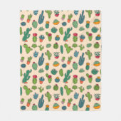 かわいいサボテンの永続的なパターン フリースブランケット (正面)