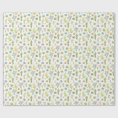 かわいいサボテンの永続的なパターン ラッピングペーパー (フラット)