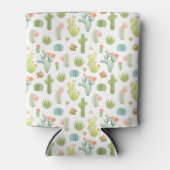 かわいいサボテンの立ち姿 缶クーラー (正面)