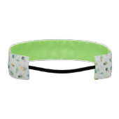 かわいいサボテンの緑の花模様 アスレチックヘッドバンド (裏面)