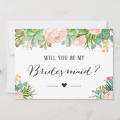 かわいいサボテンの花の仲間になってくれる？ 招待状 (正面)