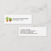 かわいいサボテンの花ポットスケッチ スキニー名刺 (正面/裏面)