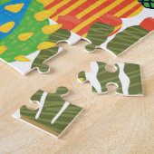 かわいいサボテンカラフル：シームレスなおもしろい ジグソーパズル (側面)