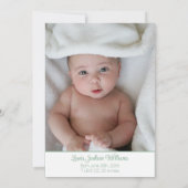 かわいいサボテンフローラ赤ちゃんシャワー写真ありがとう サンキューカード (裏面)