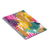 かわいいサボテンヴィンテージシームレスイラストレーション。 ノートブック (右側)